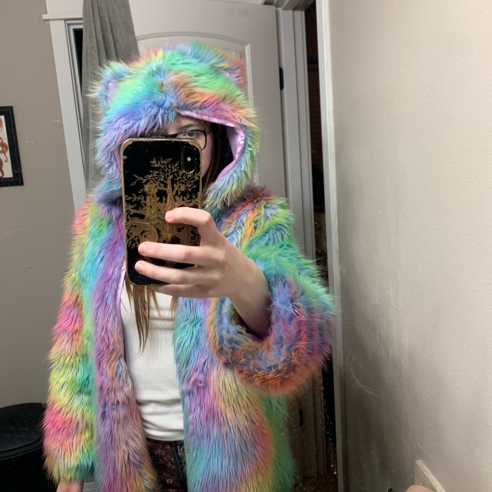 Faux fur coat